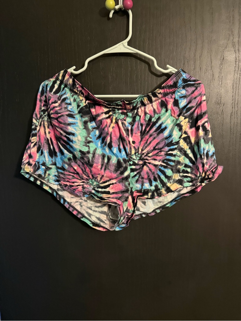 Tie-Dye Off-Shoulder Crop Top - Multicolor